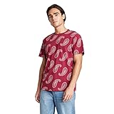Original Use Adult Floral Print Relaxed Fit Short Sleeve T-Shirt - (as1, Alpha, m, Regular, Regular, Red)