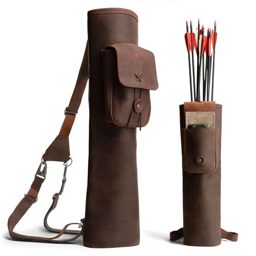 Rectangular Back Quiver with Adjustable Straps Bourbon Brown