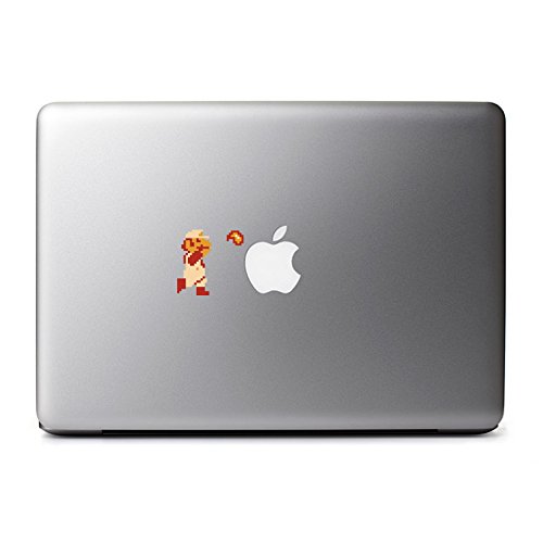 Retro 8-Bit Mario (Fireball) Decal from Super Mario Brothers for MacBook, iPhone 5S, Samsung Galaxy S3 S4, Nexus, HTC One, Nokia Lumia, BlackBerry