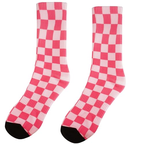 Image of Checkered Socks, Cute Socks for Women for Travel, Running, Daily