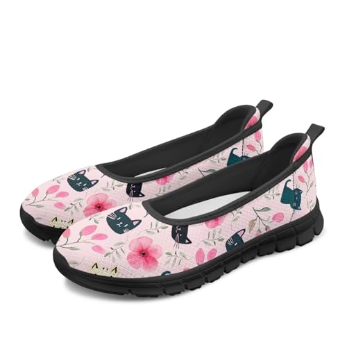 Image of Walking Shoes Women Breathe Mesh Slip On Sneakers Women Comfortable Lightweight