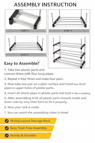 Image of 5 layer Bookshelf, Kids Rack Showcase for Home Plastic, Open Book Self for Home, Book Shelves, Book Stand, Sturdy Multi-Level Storage Organizer, Magazines, and Office Supplies, Space-Saving Design