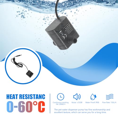 Bomba de Fuente Sumergible para Mascotas DC 5V USB miniatura 7