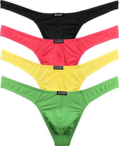 iKingsky - String sexy pour homme - Avec dos en T, Lot de 4, XL Cover