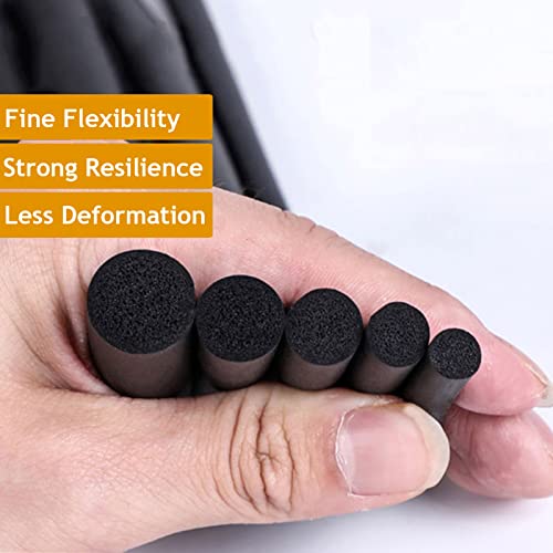 Ta-Vigor Epdm Foam Rubber Seal Weather Strip 4Mm(0.16") Diameter X 3 Meters (9.8Ft) Long, Solid Rubber Foam Weather Seal #TOP4