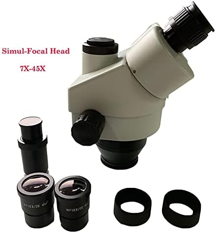 Vista 2 de Microscope Adapter 7X-45X Stereo Microscope WF10X20 Eyepiece Binocular Trinocular Microscopio Microscope Accessories (Color Simul Focal)