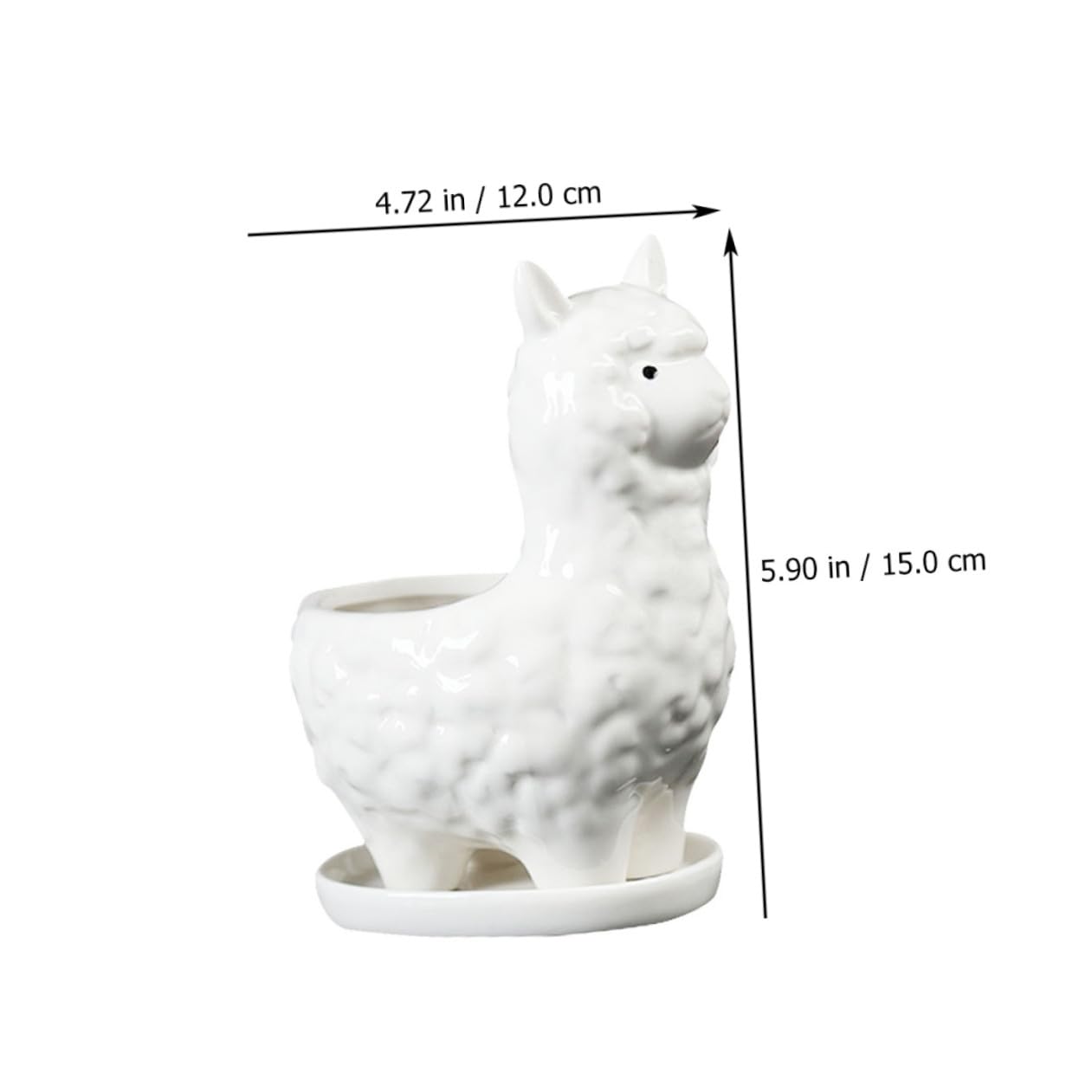 2kawałki Ceramiczny Kwiatowy Doniczek z Alpaka Uroczy Do Sukulentów Bonsai Dekoracja Biurka Idealny Do Domu i Ogrodu