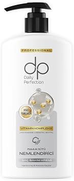 Daily Perfection Pamuk S t  Sa  Bak m Kremi 400 ml - Yo un Nemlendirici ve Elektriklenme Kar t  Keratin ve Biotin Destekli Onar c  Bak m Kremi
