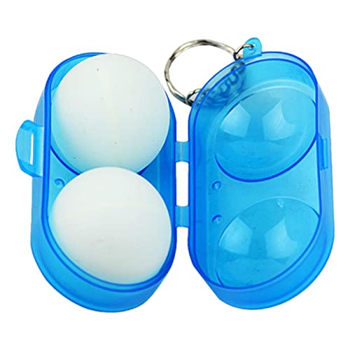 Joberio Soporte para pelotas de ping pong, caja para pelotas de ping pong, contenedor para 2 pelotas de ping pong con llavero, accesorios de ping pong para ping-pong ping-pong ping-pong ping-pong