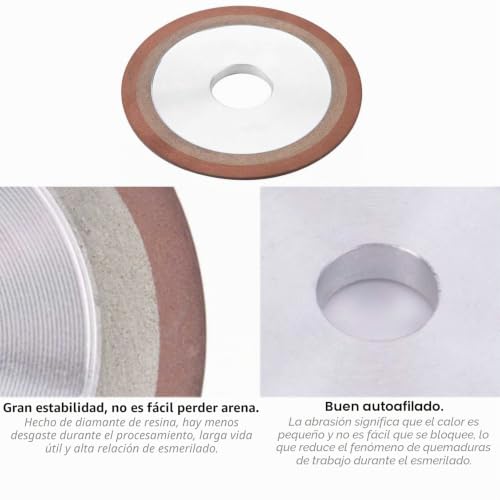 Disco de diamante para pulido de carburo y afilado de cuchillo de aleación o acero duro 4