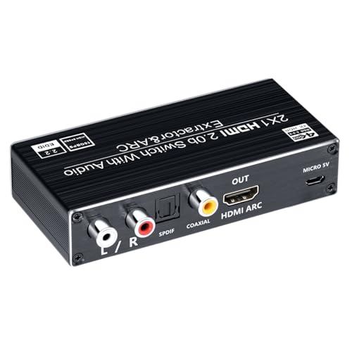 ELEVIEW HDMI ؑ֊  21o 4K(60Hz) ARCΉ (I[fBIo:fW^E3.5mmXeI)bHDR HDCP2.2Ή PS4proEPS5ENintendo SwitchEFire TV ȂǂɓKp 108
