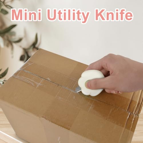 OFFCUP Mini Box Cutter, 3pcs einziehbares Universalmesser, Tasche Messer tragbares Brieföffner, Paketöffner, Schreibwarenmesser Cuttermesser Standard Cutter Kartonöffner für Umschlag Verpackung