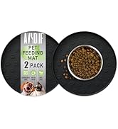 Napfunterlage Katzen 28x28cm - Rutschfeste Silikonmatte Rund Für Futter & Wasser