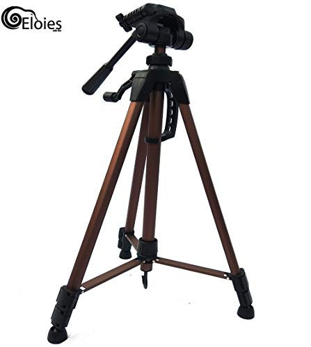Image of Eloies Travel Series TL-51 Aluminum Tripod Stand for DSLR /Mobile Phone /SLR and Digital Camera Maximum Height 60 inch / 5' Feet | Light-Weight Compact Size Travel Tripod with Mobile Tripod Holder Mount
