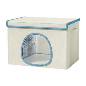 Generisch Katze Hund Haustierbett Oval Form Weiche Plüsch Schlafplatz für Wohnung Schlafzimmer Wohnzimmer Arbeitszimmer Balkon Garten Innen Außen (Beige, 60cm)