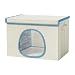 Generisch Katze Hund Haustierbett Oval Form Weiche Plüsch Schlafplatz für Wohnung Schlafzimmer Wohnzimmer Arbeitszimmer Balkon Garten Innen Außen (Beige, 60cm)