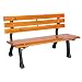 Produktbild Linder Exclusiv Stabile Parkbank Holz Eisen Gartenbank Bank Sitzbank 120 x 56 x 70 cm Natur hell