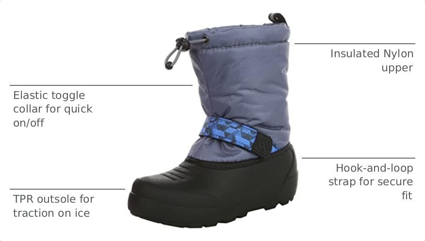 Image of Northside Frosty Insulated Winter Snow Boots for Girls and Boys with Rugged, Water Resistant Nylon Upper, Quick-Drying Lining, Removable EVA Insole, and Durable TPR Outsole
