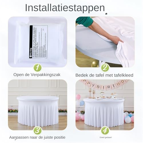 Nappe blanche extensible pour sublimer une table de banquet de mariage - 6