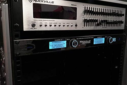 Rockville Rwm23Ua Uhf Wireless Pro Rack Mount Dual Microphone System/20 Channel (1), Black #TOP4