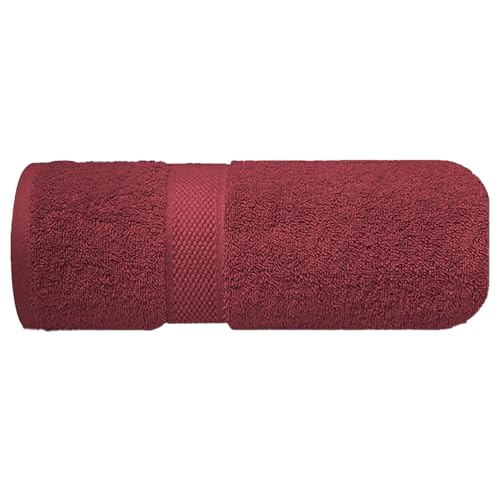 Image of Sulfar Cotton Face Towel 30x30 cm| 480 GSM Terry Ring Spun Soft & Highly Absorbent Hand Towel| Quick Dry Compact for Face, Gym & Travel| 30 x 30 Cm| Red Wine (Pack of 1)