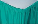 Creative Converting Plastic Table Skirt, 14-Feet, Tropical Teal