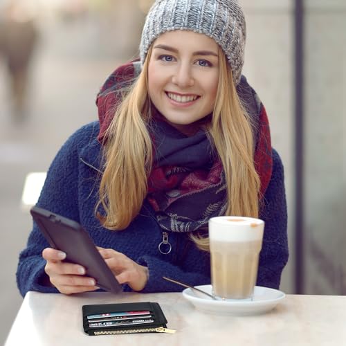 Image of Sodsay Card Case Slim Front Pocket Wallet for Women Credit Card Holder with Keychain | Slim, Front Pocket, Credit Card Holder, with Keychain