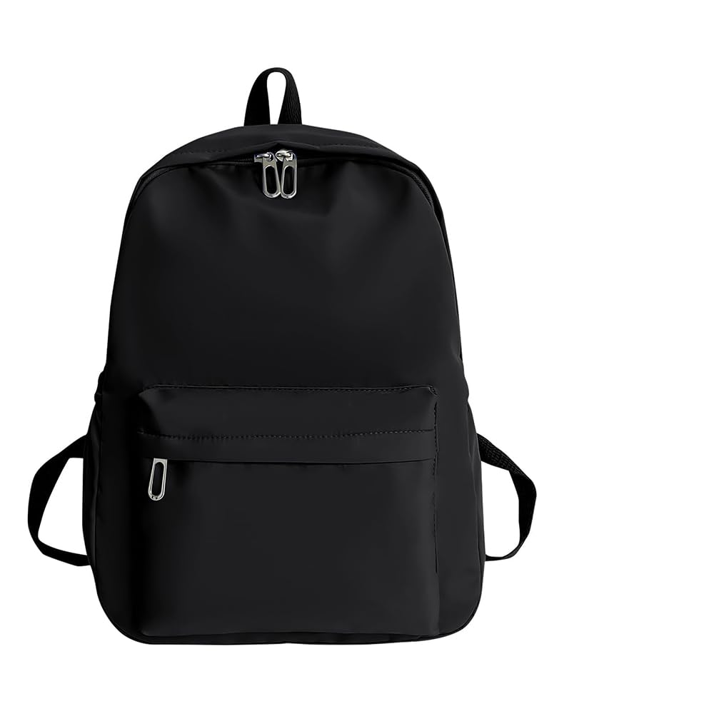DSXVJHD Water Resistant School Backpack, Lightweight Travel Rucksack, College Bookbag for Men Women, Causal School Bags for Teenagers Boys Girls (Black)