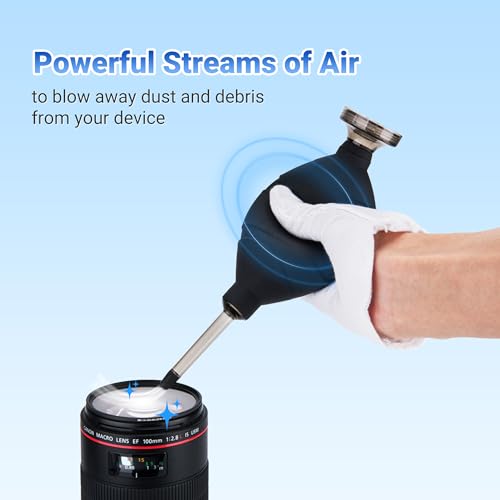 Image of JJC Professional Dust Free Air Blower Blaster for Camera Sensor CCD CMOS | for DSLR Mirrorless Camera Lens, Filter and Other Sensitive Electronic Equipment, No Backflow, Clean Air, Silicone Material