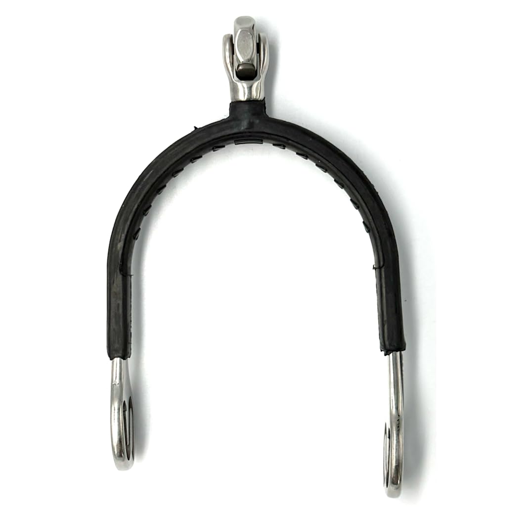 Equine Smile ES1084 SuperSpur Wheel Spores with Square Wheel and Rubber Riding Spurs Riding Spurs Track Made of High-Quality Stainless Steel (L 35 mm - Image 3