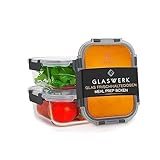 🍱 IDEAL FÜR UNTERWEGS - deine neues Frischhaltedosen Set ist durch die edlen Scharnierverschlüsse und durch die bombenfeste Dichtung absolut auslaufsicher. Die Vorratsbehälter mit Deckel sind also perfekt als Brotdose für das Büro!