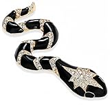 Cotsinyer Brooches And Pins For Women Snake Brooch Funny Enamel Big Pins Cute Pins Drip Oil Pendant Brooch Dual Use (Black)