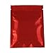 100 Durable Double-Sided Metallic Foil Mylar Flat Ziplock Pouch 7.5x10cm (3x4") (Red)
