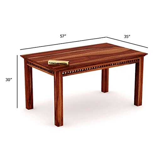 Image of Wooden Dining Table 6 Seater / 6 Seater Dining Set with Chairs for Dining Room