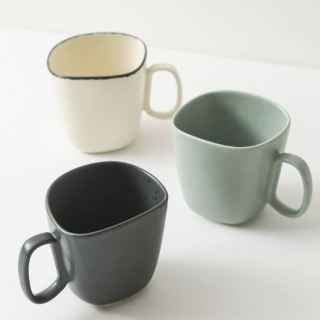 Tazza di Caffè Tazza da tazza da caffè in ceramica Tazza da ufficio con manico Tazza dell'acqua Tazza di latte in stile europeo circa 12 once Coppa for la colazione Tazza da Caffè da Viaggio