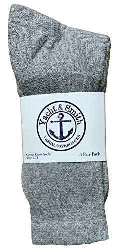 Image of 24 Pairs Of Yacht & Smith Wholesale Bulk Womens Crew Socks, Cotton Sport Athletic Socks - Size 9-11