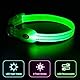 YFbrite Leuchtende Hundehalsbänder, USB-aufladbares LED-Hundehalsband, verstellbares LED-Katzenhalsband, langlebiges Blinkhalsband für Katzen, Welpen, kleine, mittelgroße und große Hunde (Grün, XS)
