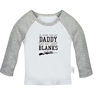 iDzn Ik ben het bewijs dat mijn papa niet schoot lege plekken grappig t-shirt, baby T-shirts, pasgeboren lange mouwen…