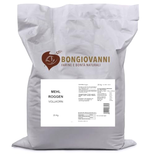 Bongiovanni Farine e Bonta' Naturali Harina Integral de Centeno 25Kg 25000 g