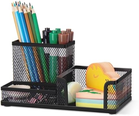 Comix Mesh Pen Pencil Holder Desk Organizer Desktop Calculator image 5