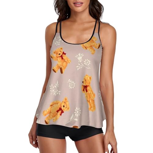 Robe de plage tankini avec short de garçon pour masquer les complexes avec élégance