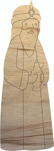 Nativity Scene King 1" Shape, Unfinished Wood Wiseman Christmas Craft