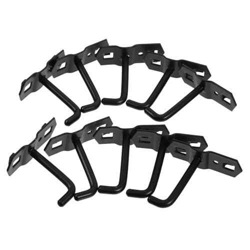 Cabilock 10pcs Square Hole Board Hooks Retail Shelf Hooks Heavy Duty Shelving Brackets Tube Shelf Brackets for Wall Organization