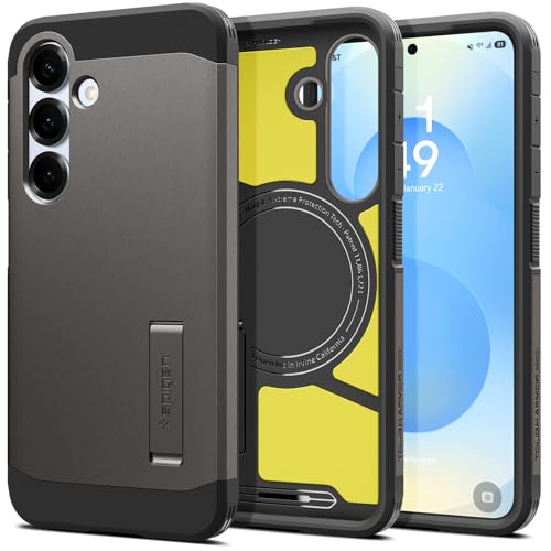 Spigen Tough Armor MagFit for Samsung Galaxy S25 case cover [MagSafe Compatible] - Gunmetal