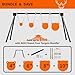 Highwild AR500 Steel Targets System 3/8 Inch Thick Complete Steel Shooting Targets with Stand, 4