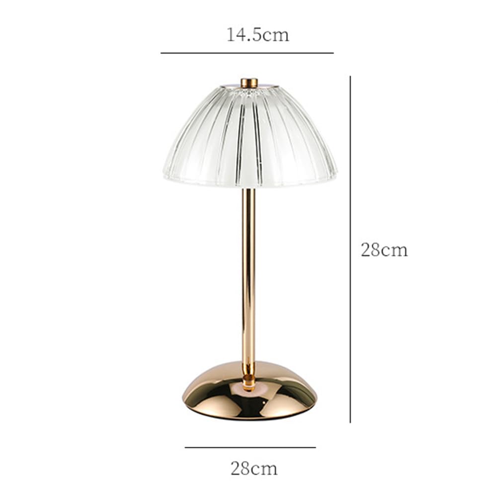 AoLa Vintage Tischlampe Kabellos Dimmbar Touch Tischleuchte Akku LED Aufladbar 1800mAh Batteriebetrieben Nachttischlampe Ohne Kabel Gold Tischlampe für Wohnzimmer Schlafzimmer Bar Hotel Zuhause
