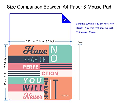 Image of Craft Qila Have Fear Motivational Mouse Pad for Laptop Computer (8.5 x 7.5 Inches)