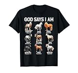 God Says I Am Horse Christian Girl Teen Boy Bible Verse T-Shirt