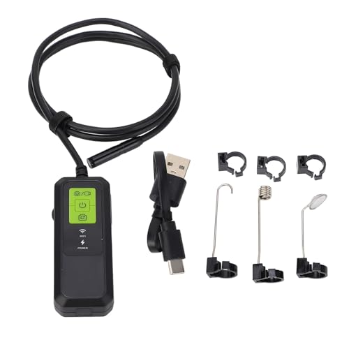 Endoscope Camera with Light, IP67 HD Inspection Camera, Industrial Borescope Pipe Camera Drain Camera Snake Sewer Camera LED Light Flexible Camera Tool (1m / 3.28ft)