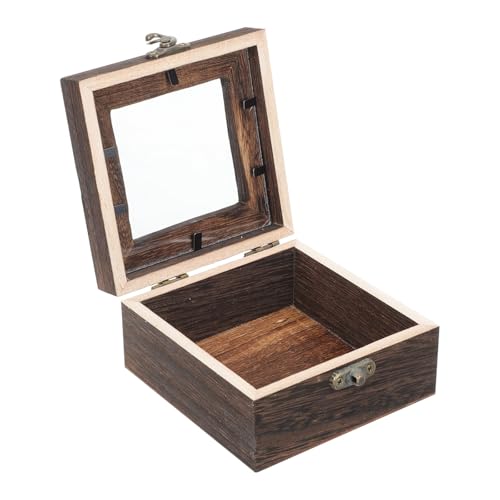 VILLCASE W{P[X ؐfBXvC{bNX ANWt 10X10X4.5Cm R[q[F @\WP[X ho[ ΂̕ۊǂ